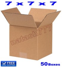 50 - 7x7x7 Cardboard Boxes 32ECT Mailing Packing Shipping Corrugated Carton