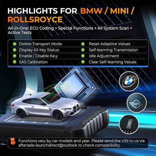 LAUNCH Creader Elite for Mercedes Benz Car ALL System Diagnostic Scanner Coding - Picture 3 of 9