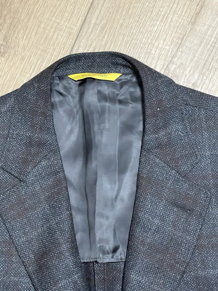 Abrigo deportivo a cuadros Canali Kei 1934 para hombre 100 % lana hecho en Italia Foto 4 de 4