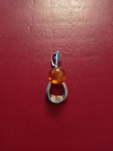 Pendentif argent oxyde perle imitation- chez Sainte Foy Bijoux