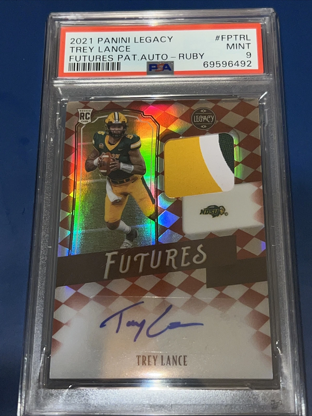 Trey Lance Panini Legacy Futures Patch Autographs #FPTRL Ruby