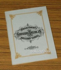 Repro of 1876 Collender Pocket Catalog/Price List