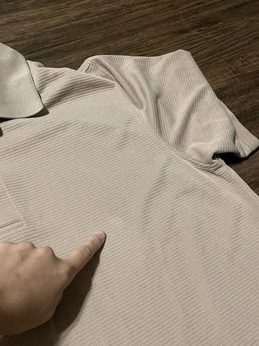 Camicia Bugatchi Uomo Tan Manica Corta Maglia Collard Taglia Large - Foto 5 di 8