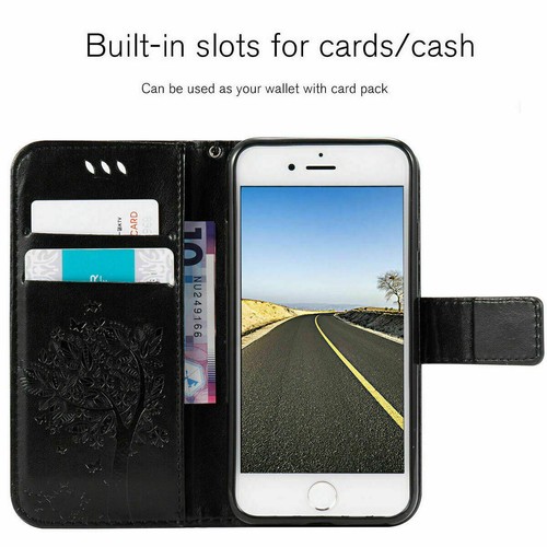 For iPhone 13 12 11 Pro Max SE Case Leather Wallet Flip Stand Phone Cover - Picture 32 of 59