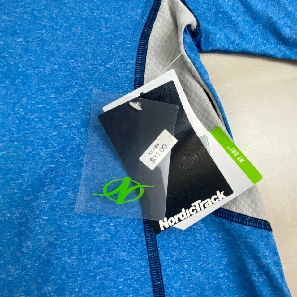 Nordic Track Mens Shirt Small Blue Trail Tee Athletic NT Dri Active Wear New - Image 4 of 4