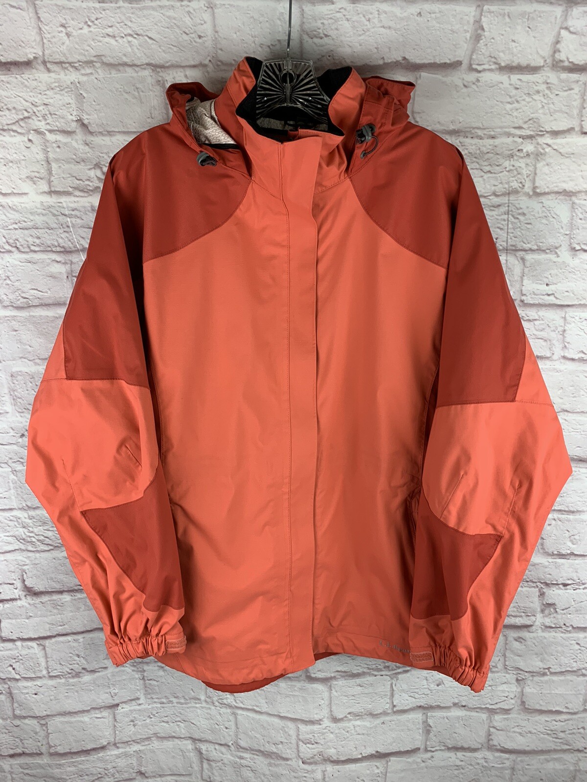 LL Bean Pink Windbreaker Rain Jacket Model OCFA4 Siz… Gem