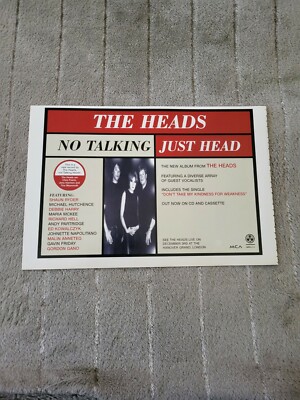 TPQM8 WERBUNG 5X8 DIE KÖPFE: ''KEIN SPRECHEN. JUST HEAD' ALBUM