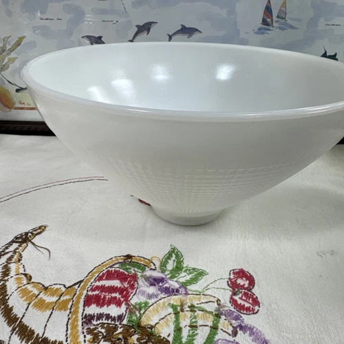 Vintage Waffle Pattern 10” Milk Glass Floor Lamp Shade #824160