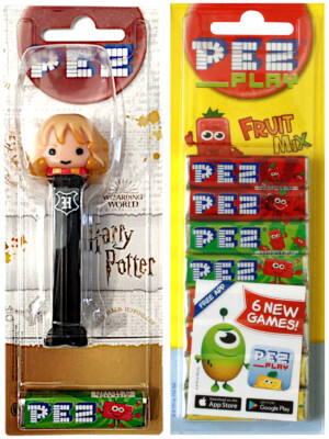 PEZ Harry Potter HERMIONE Süßigkeitenspender + eine Packung 8x Bonbons Konvolut Geschmack auswählen