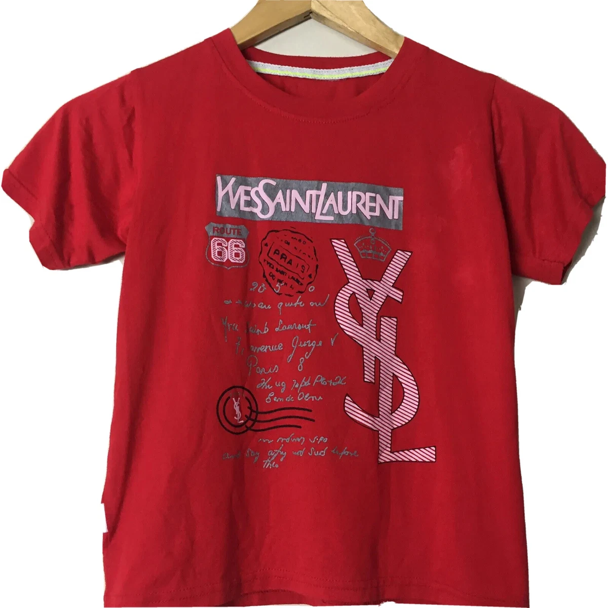 Yves Saint Laurent Shirt Designer Shirt Kids Tee YSL Shirt Kids S