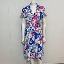 ModCloth Exciting Find Shirt Dress Women's M Floral Lined Pockets Fit  Flare