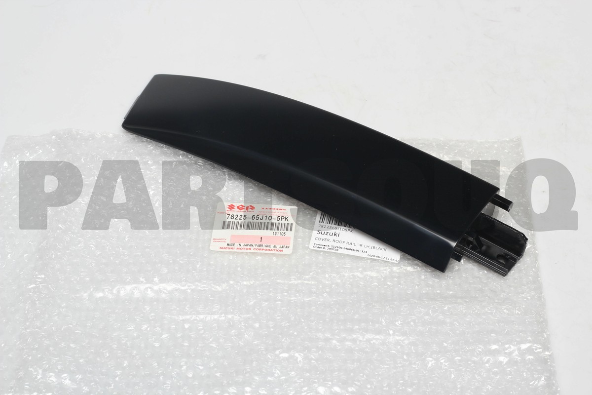 7822565J105PK Genuine Suzuki COVER, ROOF RAIL FR LH,(BLACK
