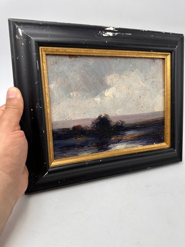 Tableau HsP de Dieudonné JACOBS (1887-1967) "Paysage marin ou retour de pêche" - Foto 9 di 11
