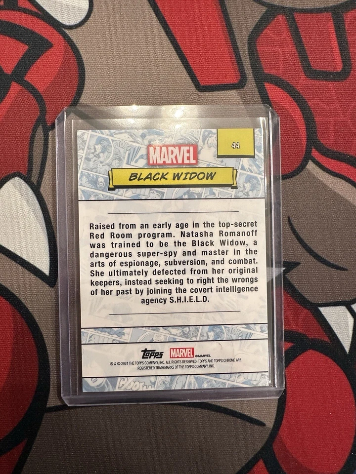 2024 Topps Chrome Marvel BLACK WIDOW ORANGE 14/25 - Image 3 of 3