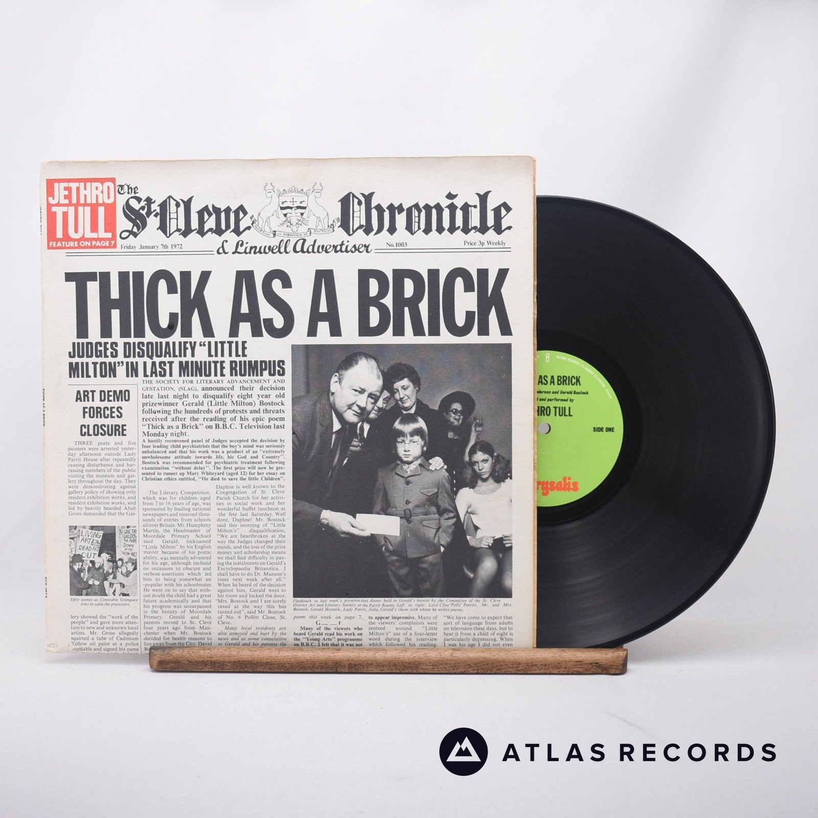 Jethro Tull Thick As A Brick First Press A3U B2U LP Vinyl Record EX/EX eBay