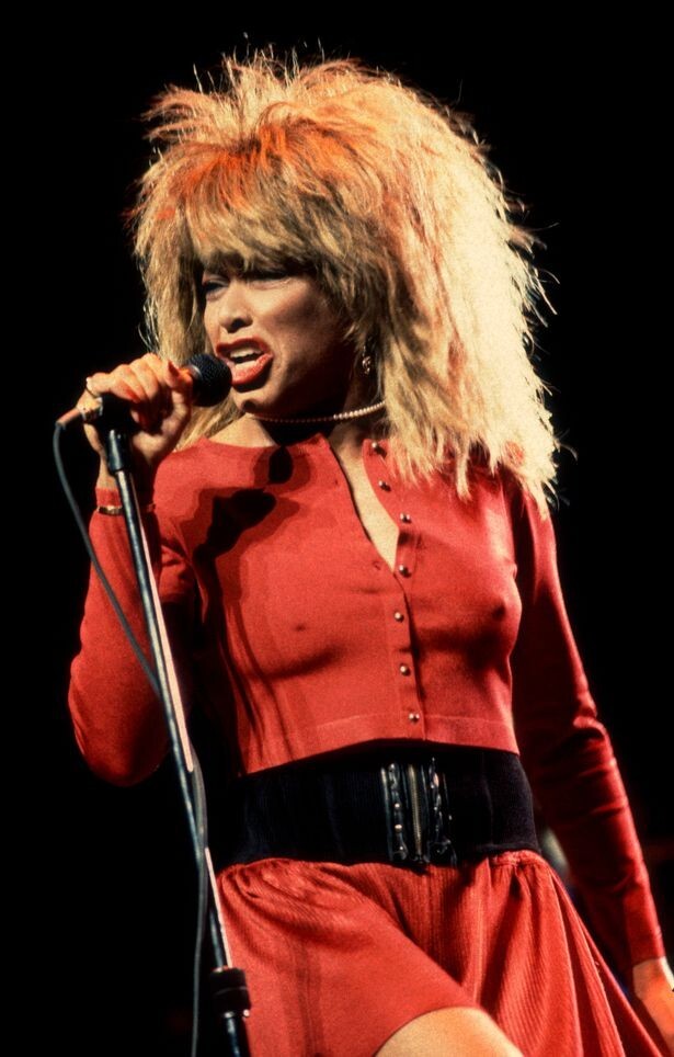 tina turner red leather dress Live On Stage 8x10 Glossy Photo NA-02.05.26AM