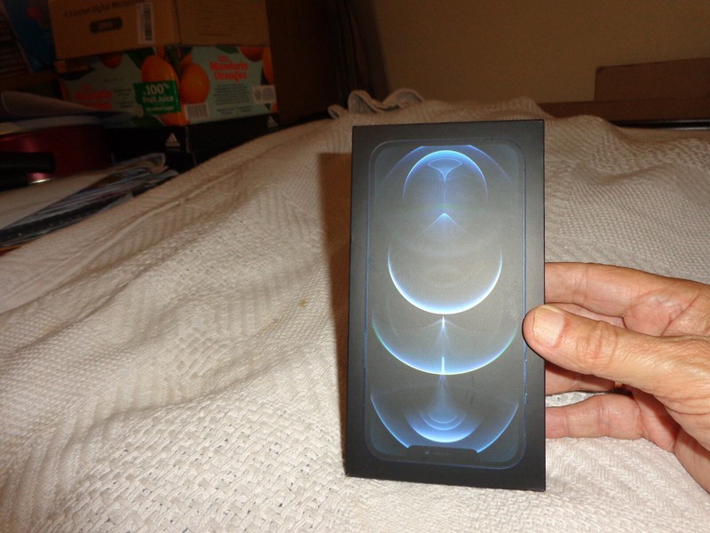 iphone 12 pro max pacific blue, 128gb BOX ONLY model A2342