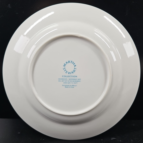 (6) Martha Stewart Lisbon Grey Salad Plates Set Macy's Floral Scrolls Dishes Lot - Picture 23 of 24