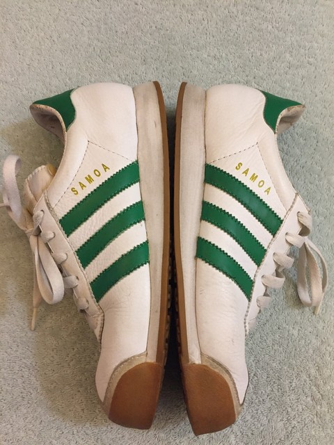 Vtg Adidas SAMOA 679594 White Green Strip 2004 Men Size 7.5 | eBay