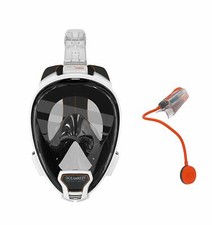 Ocean Reef Aria QR w/ Snorkie Talkie Mask Set Diving, Snorkeling White
