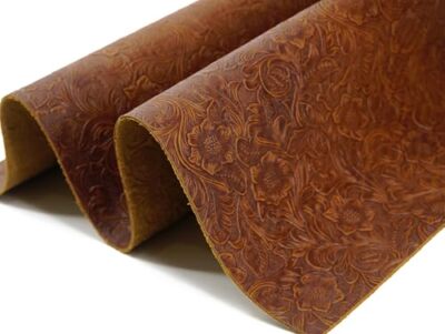 Bump Texture Tooling Leather Sheets Plain Geometric Pattern Printed Leather S...