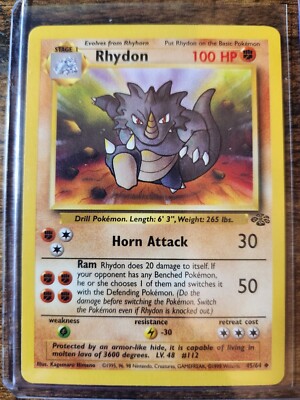 1999 Pokemon Jungle TCG Rhydon Uncommon 45/64 | eBay