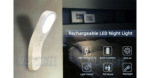 All-In-1 Rechargeable Motion Sensor LED Cabinet Light Flashlight Long-Hour OP - Picture 4 of 9