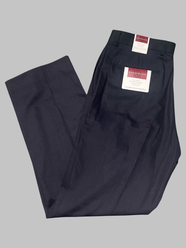 Covington Pants Men’s Size 34X 32 Flat Front Classic Fit Navy Blue Chino New