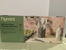 10pc Silicone Kitchen Utensil Set - Figmint OPEN BOX (White)