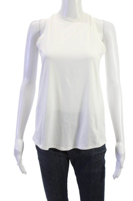 Lululemon Women Basic Sleeveless Tank White Crew Neck Nylon Size S