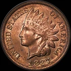 1887 Indian Head Cent - PCGS MS64RB CAC & Photoseal.  Almost full red!