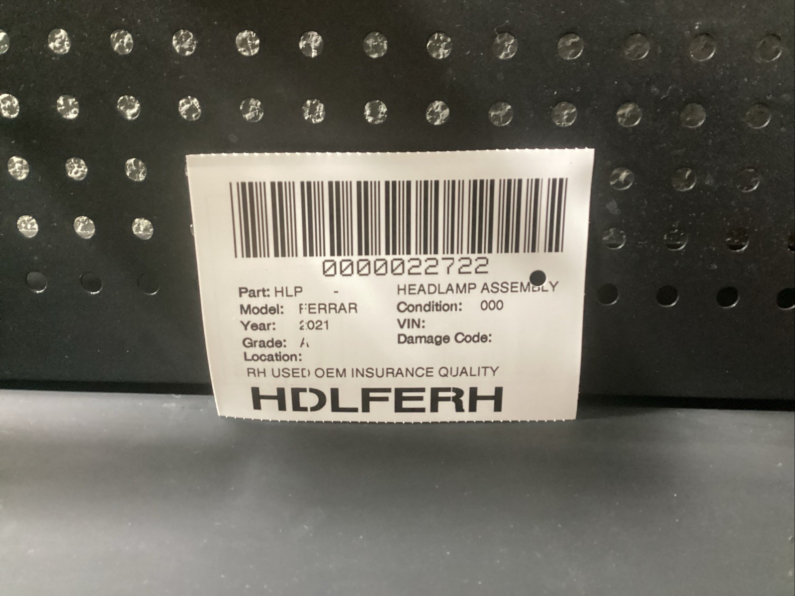 2019 2020 2021 Ferrari PORTO FINO RIGHT HEADLIGHT USED OEM Complete L90161273