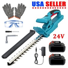 Electric Hedge Trimmer Cordless Power Hedge Trimmer with 2x Battery & Charger US