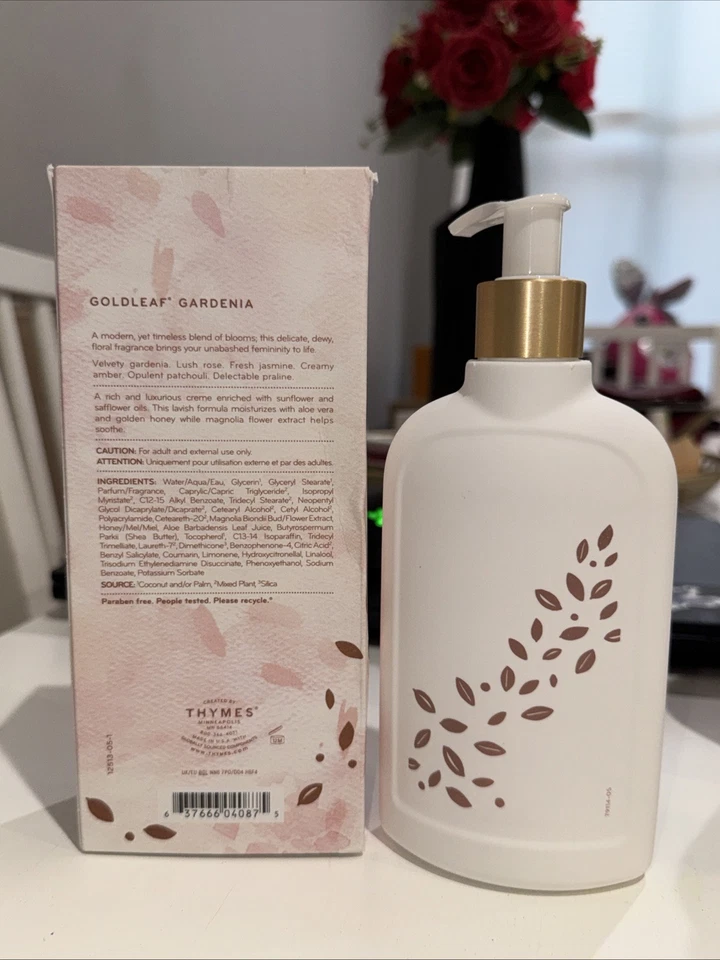 Thymes Goldleaf Gardenia  Perfumes Body Creme .270ml. 9.25 Fl Ok .new 😊🌹 New - Image 2 of 2