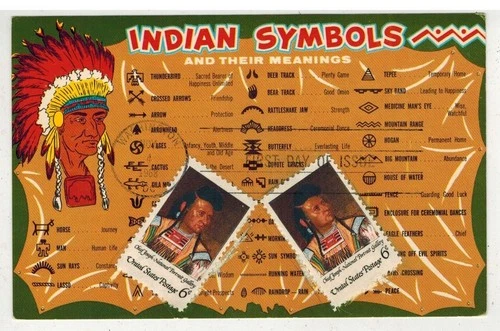 PICTURE POSTCARD FDC 1364 INDIAN SYMBOLS CHIEF JOSEPH SCARCE PICTURE POSTCARD