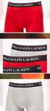 Image of Polo Ralph Lauren 3 pack Boxer trunks cotton stretch size M black red grey