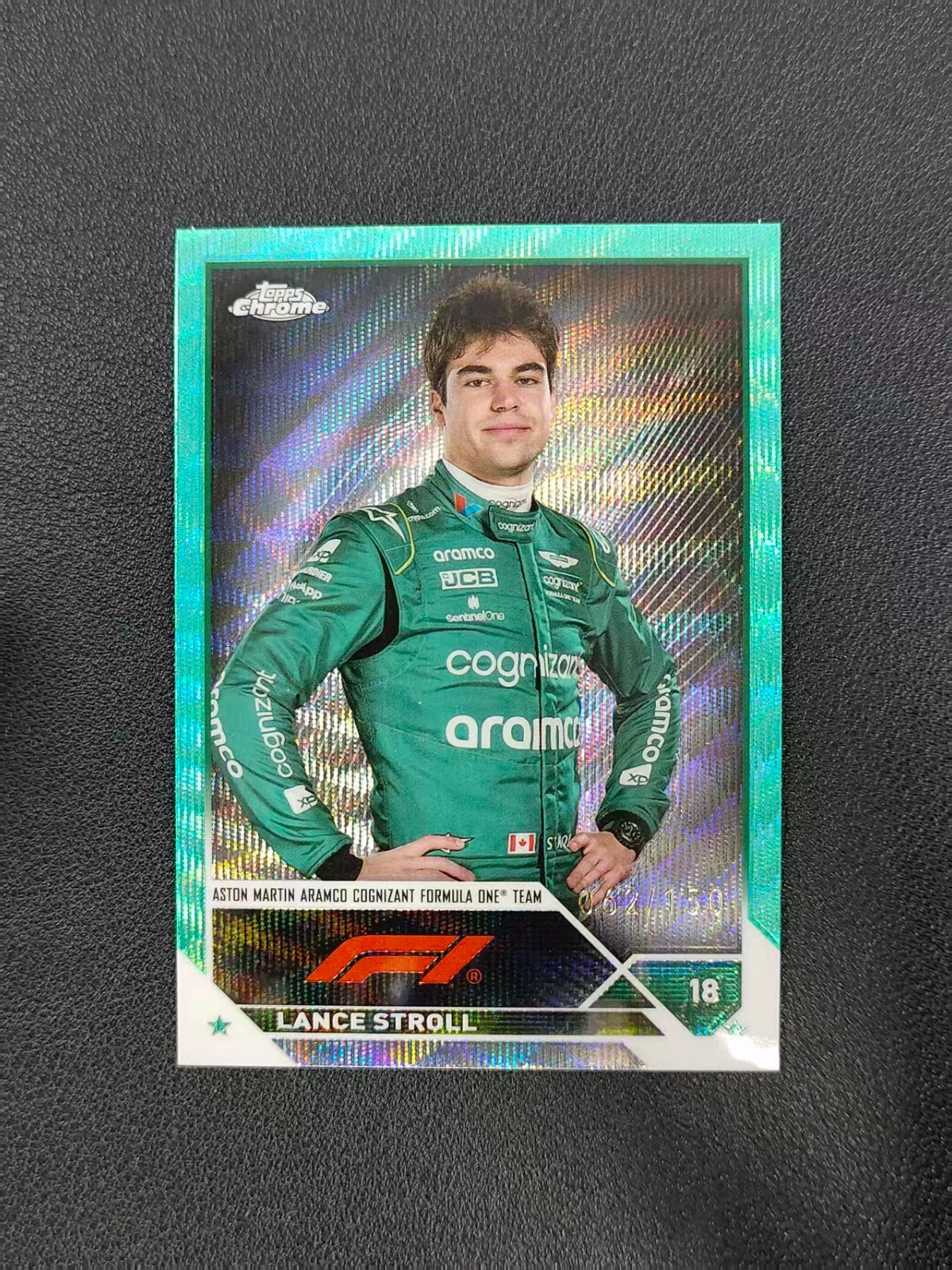 2023 Topps Chrome Formula 1 F1 Lance Stroll Aqua Wave 62/150#43 CXY