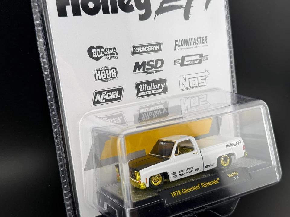 M2 1978 Chevrolet Silverado Holley Custom White 31500-MJS88 1/64 CHASE - Image 2 of 2