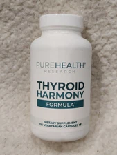 Pure Health Research Thyroid Harmony 120 Capsules New Sealed Bottle Exp. 09/2025