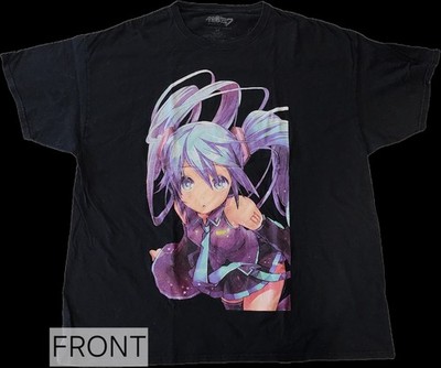 Hatsune Miku Pyramid International Black 2X T-Shirt Vocaloid 100% Cotton Anime