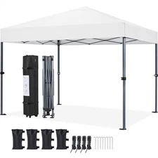 10x10 Pop Up Canopy Tent Instant Portable Commercial Canopy Tent Outdoor White