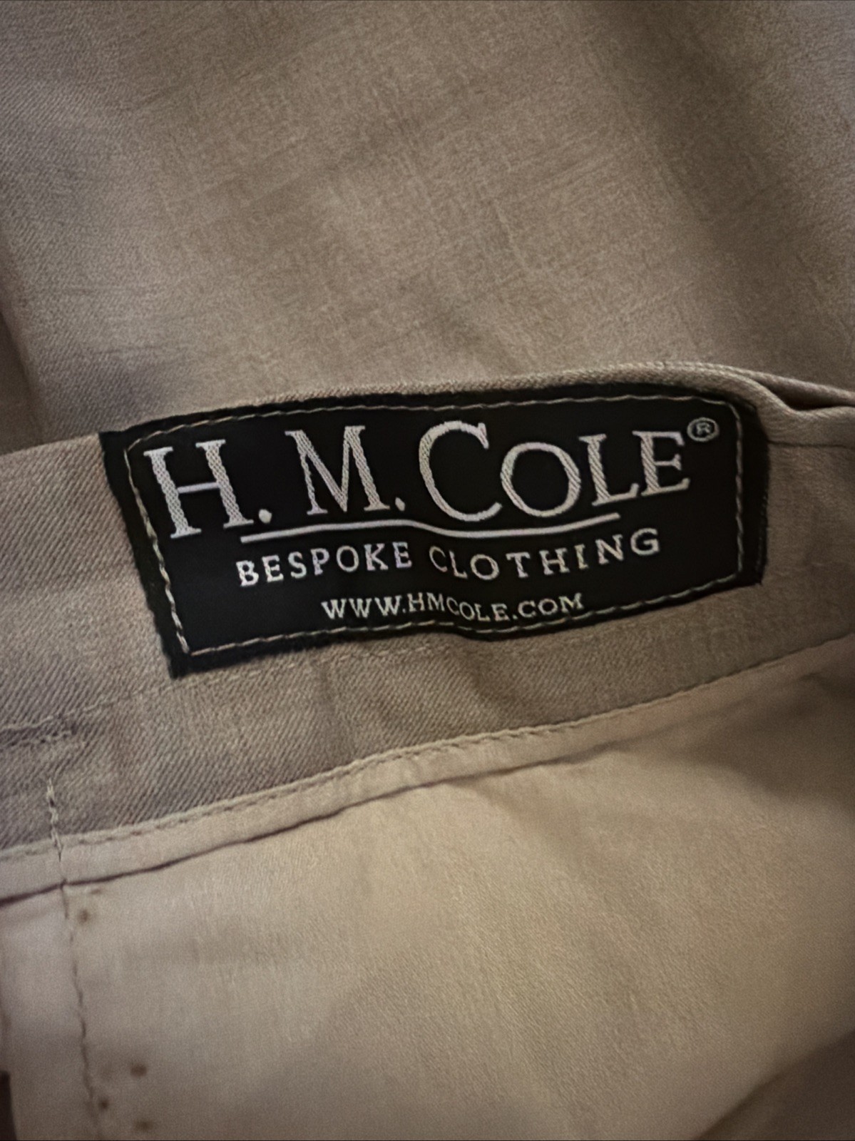 H.M. Cole Bespoke Clothing Tan Pleated Dress Pants Trousers Men’s 40x32 Custom image 5