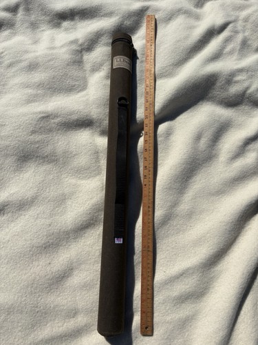 L.L.Bean Brown Fly Fishing Rod TUBE ONLY Case w/  Strap 31.5 in MADE IN USA