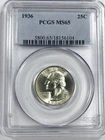*1936 P WASHINGTON QUARTER* *PCGS MS 65* NR #G3868
