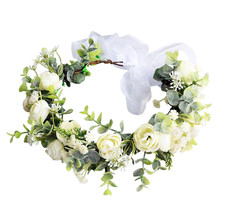 Women Floral Crown Bridal Flower Headband Hair Wreath Floral Headpiece Halo Boho