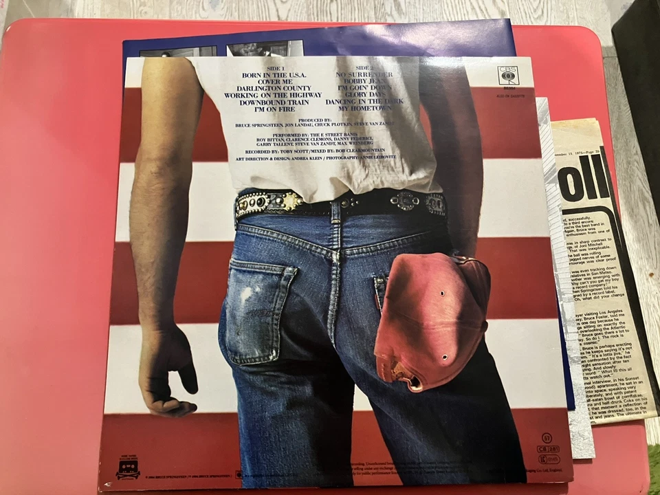Bruce Springsteen Born In The USA LP + 4 Side Melody Maker 1975 Article /1984 - Image 3 of 4