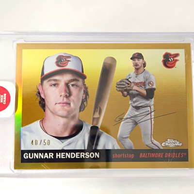 2024 Topps Chrome Gunnar Henderson Orioles Gold Parallel #96 40/50