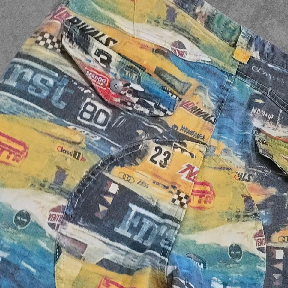 Y2K Akoo Streetwear Racing Vintage Cargo Hip Hop Shorts 34 AOP - Image 4 of 4