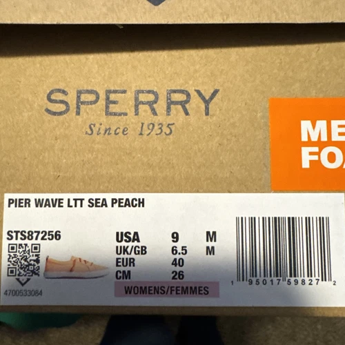 Zapatillas sin cordones Sperry Pier Wave LTT para mujer talla 9 melocotón - Imagen 3 de 7