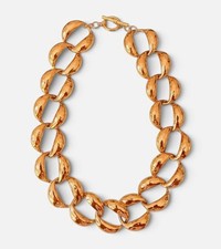 Vintage Anne Klein Gold Tone Chunky Link Stat...